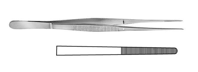 WAUGH Пінцет анатомічний; прямий; із зубчиками; 15,0см; ширина бранш 1,8+/-0,2. Tontarra Medizintechnik GmbH